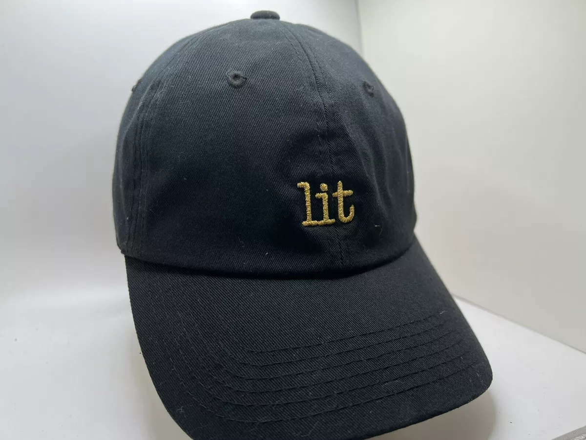 Lit Hat Black Adjustable Baseball Cap eBay