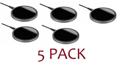 5 PACK onn 10W Wireless Charging Pad Smartphones, Tablets & Other Qi Devices 
