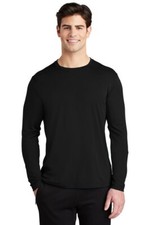 NEW Sport-Tek ST420LS Black Long Sleeve T-Shirt Men's Small UV Sun Protection