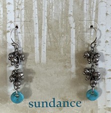 NWT Sundance Catalog Silver Turquoise Little Disk Earrings 148