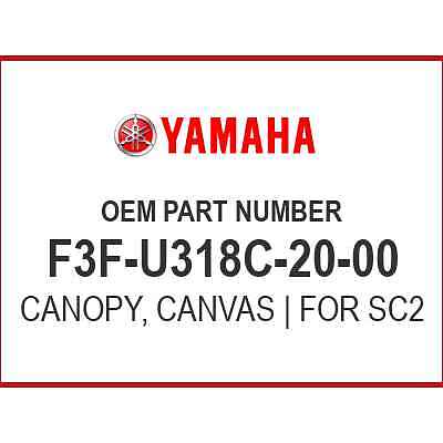 Yamaha OEM Part F3f-u318c-20-00 Canopy Canvas 1 for SC for sale