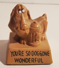 VINTAGE WALLACE BERRIE CO YOU'RE SO DOGGONE WONDERFUL DOG FIGURINE 1974 #7507