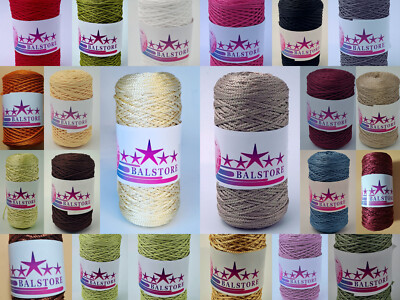 PP Rope Strickgarn Polyester & Polypropylen Makrome  Garn 100g-250g 2-3 mm