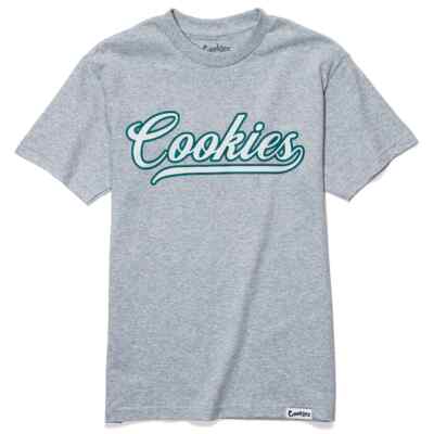 NWT Berner Cookies Clothing SF Pack Talk Logo 3 Heather Grey/Forest Green Tee