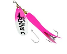 Mepps FC78TPHPGP Glo Flying C In-Line Spinner 7/8oz Hot Pink/Glow