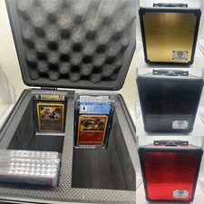 Slab case Medium Case Toploader PSA/BGS/SGC Graded Card Storage W/ Locks 2 Row