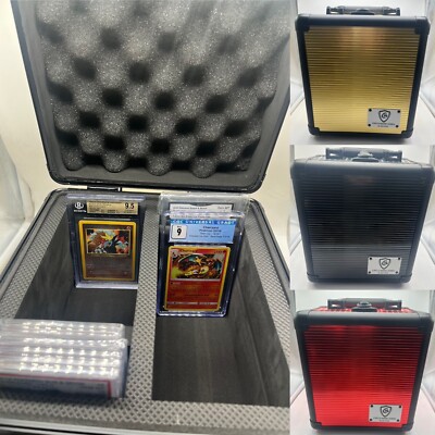Slab case Medium Case Toploader PSA/BGS/SGC Graded Card Storage W/ Locks 2 Row