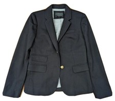 J CREW Black Wool Schoolboy Blazer Sz 0