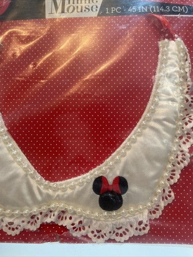 Disney Minnie Mouse Necklace Lace Ribbon Tieback w/Beads Costume Accent Ages 14+ - Picture 8 of 12