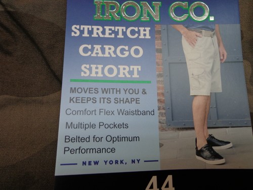 IRON CO. Stretch Cargo Shorts mit Gürtel Kantine Camouflage Gr. 44 NEU - Bild 4 von 8