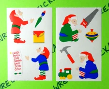 Christmas Elves Mrs. Grossman's Half Sheet Sticker Set