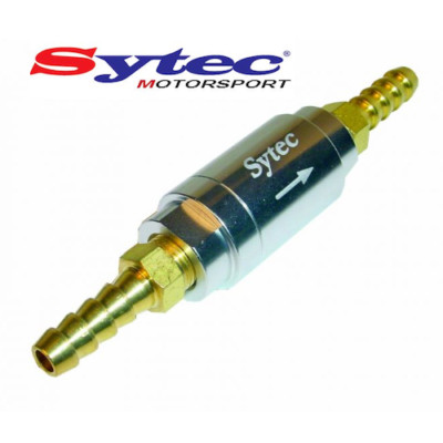 SYTEC EINWEG KRAFTSTOFF RÜCKSCHLAGVENTIL + 6mm UNIONS - SILBER