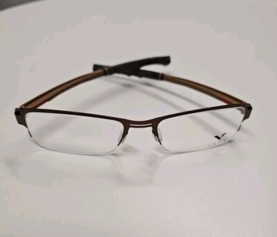 CEO-V CV618 Eyeglasses Copper - Brown T4-15 Half Rim Frames 54-18-137 Flex New