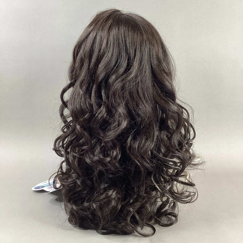 Peluca frontal de encaje sintético rubio marrón #TFLW/Número Domicia larga ondulada #TFLW/Número Foto 4 de 4