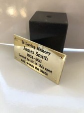 Solid Brass 100 x 50mm Brass Engraved Plaque -  Deep Engraving - Memorial Bench