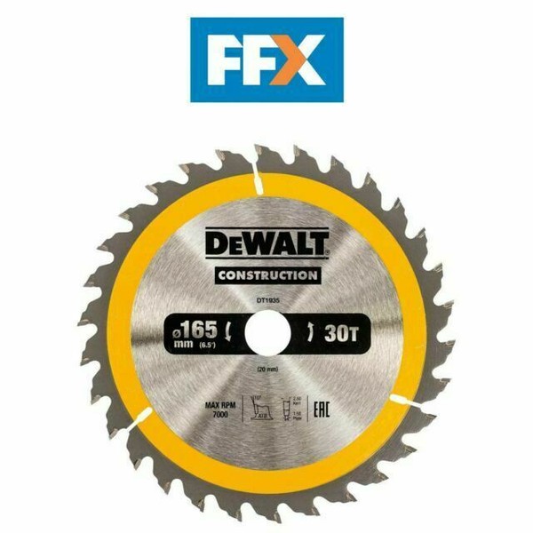 DEWALT DT1935QZ 30T 165x20 mm Circular Saw Blade for sale online eBay