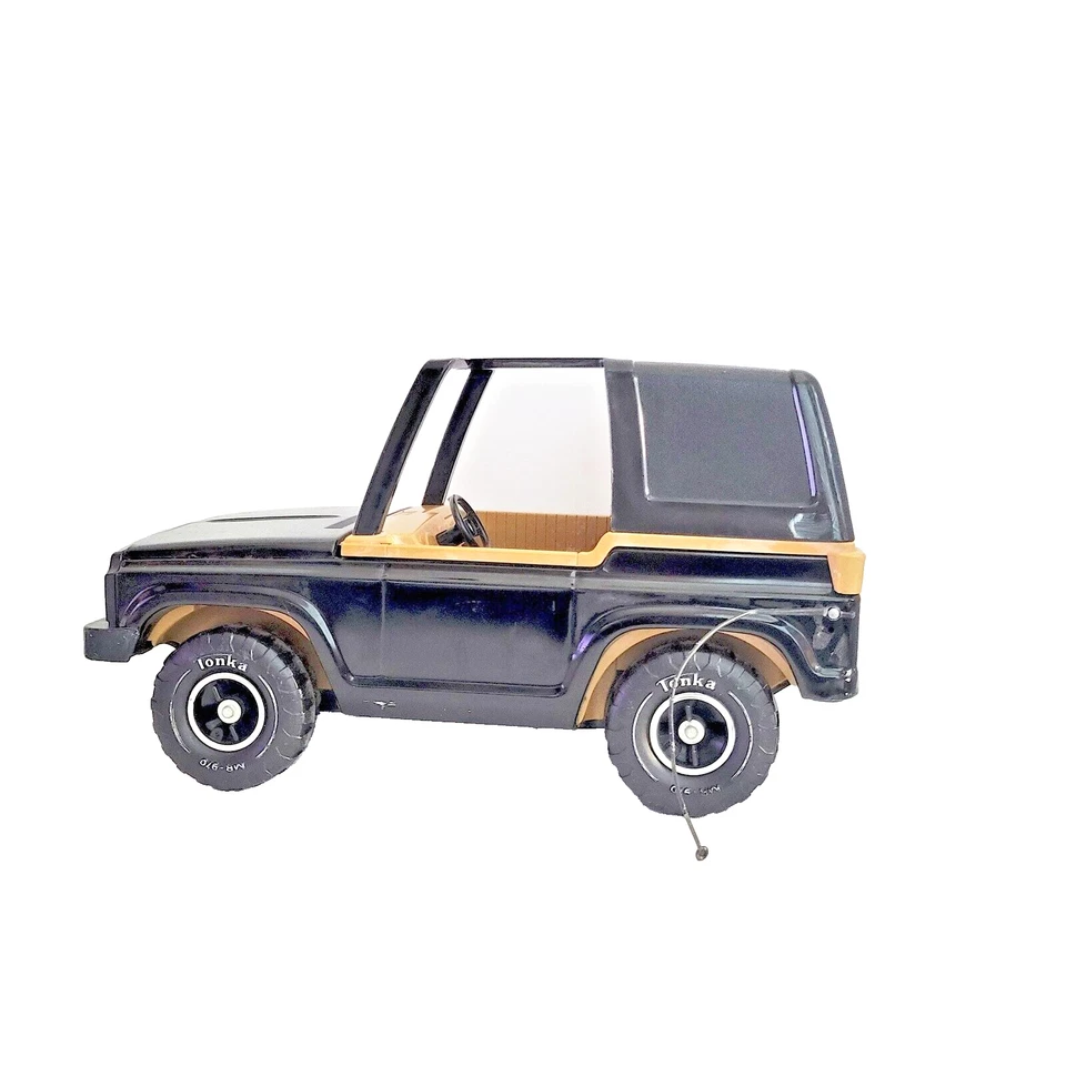 Tonka Bronco Black Jeep Barbie Ken 70s Pressed Steel - Image 2 of 4