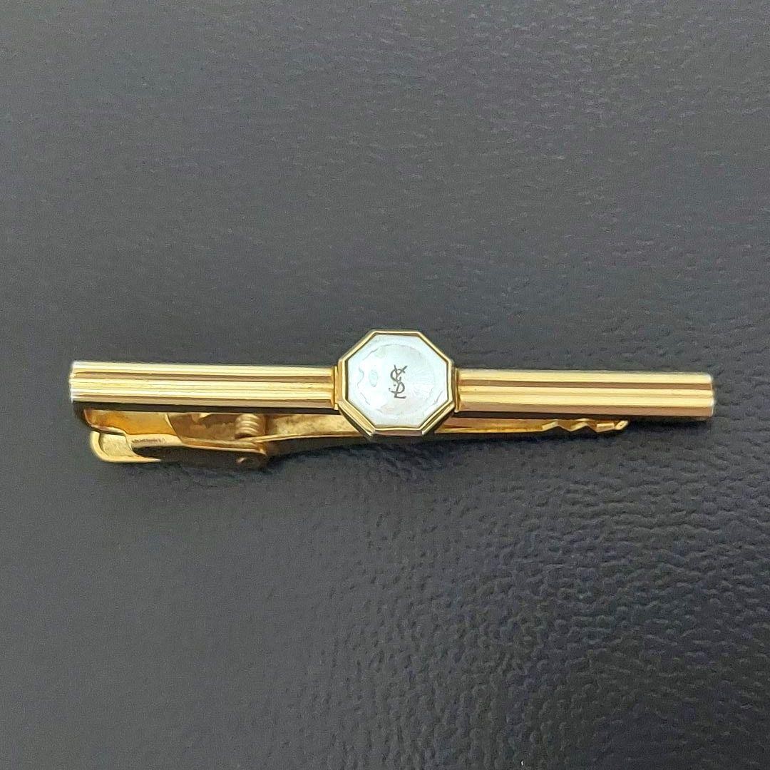 Yves Saint Laurent Ysl Cravatta Spilla Colore Oro Conchiglia Abbigliamento Formale Regalo Camicia di Lusso K