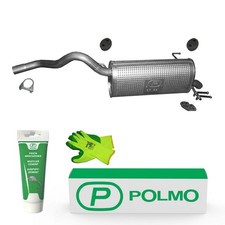 POLMO Auspuff Endschalldämpfer mit E-Prüfzeichen /6498