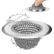 Upgraded Sink Drain Strainer, Patented Reversible Chain Mesh