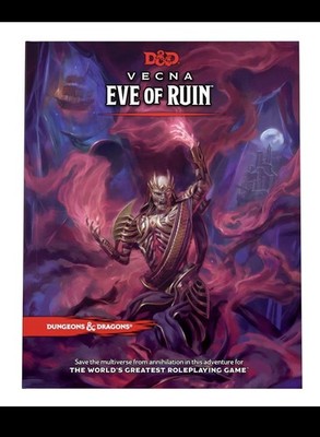 D&D Vecna: Eve of Ruin Hardcover Adventure Book 5E RPG Dungeons & Dragons
