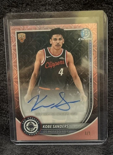 2025 Topps Chrome Kobe Sanders Chrome Rookie Autographs (RAW)