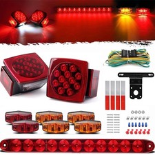 Rear Led Submersible Trailer Tail Light Kit For Boat Marker Truck Waterproof