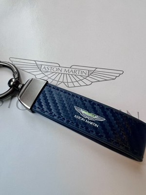 Schlüsselanhänger Aston Martin Racing AMR   blau Carbongewebe Vantage DBX DB11 DB12