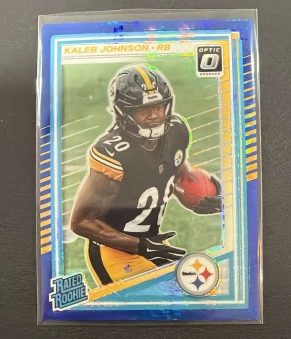 2025 Donruss Optic - Blue Hyper #232 Kaleb Johnson