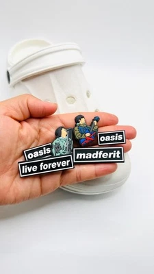 Oasis Noel Liam Charms Fits Crocs SET OF 6 Shoe Clog Charms Real UK Seller 🇬🇧