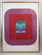 Georg Karl Pfahler (1926-2002) - Composition Purple Red Green Blue - Printmaking