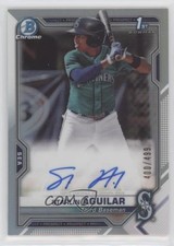 2021 Bowman Chrome Prospect Refractor 400/499 Starlin Aguilar #CPA-SA Auto 3a1