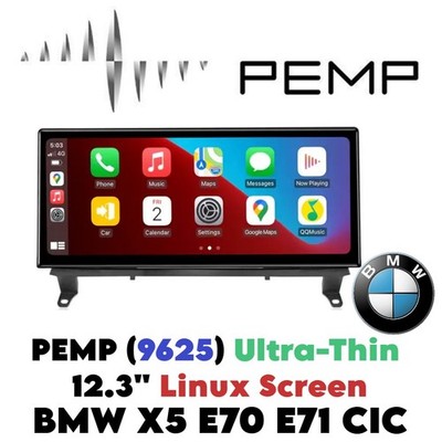 PEMP 12.3'' BMW X5 E70 X6 E71 Screen 9625 Wireless CarPlay Android Auto CIC Unit
