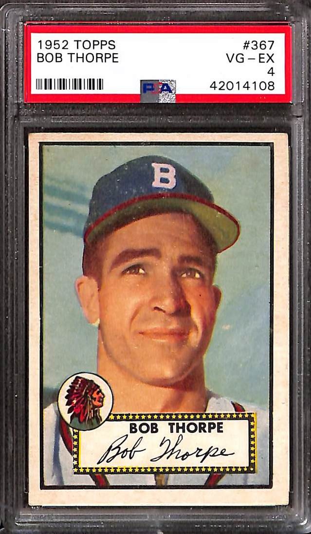 1952 Topps #367 BOB THORPE PSA 4 VG-EX 42014108