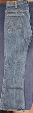 VINTAGE 1978 646 Orange Tab Levis Bell Bottom Jeans 34x30 Talon Zipper