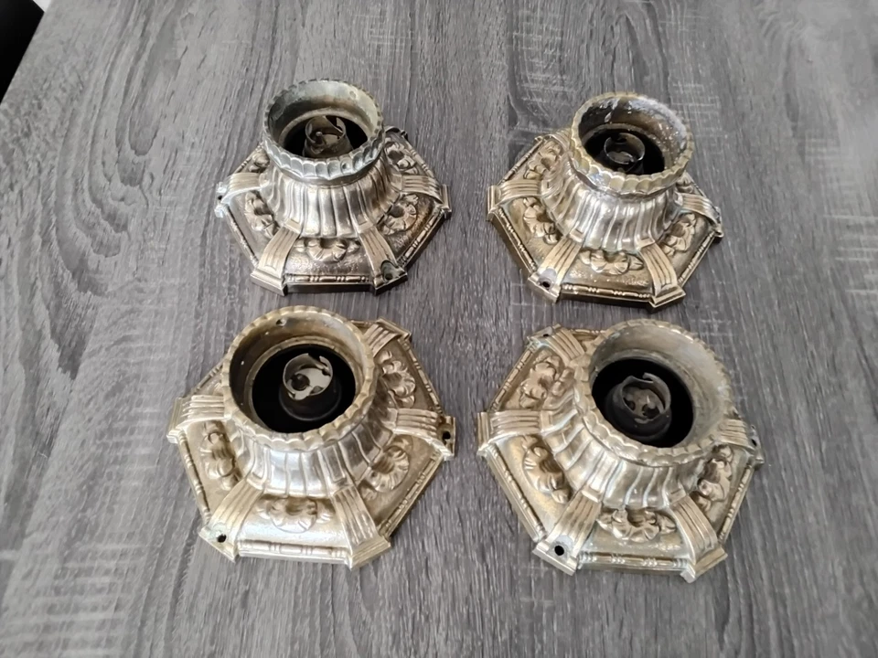 Appliques X 4 chambre Officier Marine Nationale. Modèle 1930. Bateau inconnu - Photo 1/1