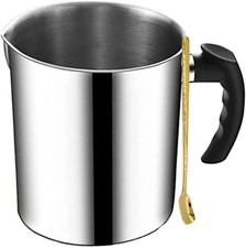 Candle Making Pouring Pot, 44Oz 1.3L Wax Melting Pot and Spoon 304 Stainless Ste