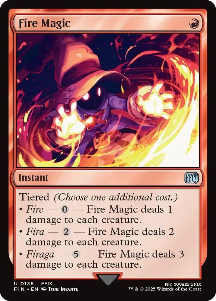 Fire Magic 136 FIN FINAL FANTASY Uncommon Magic: The Gathering Near Mint