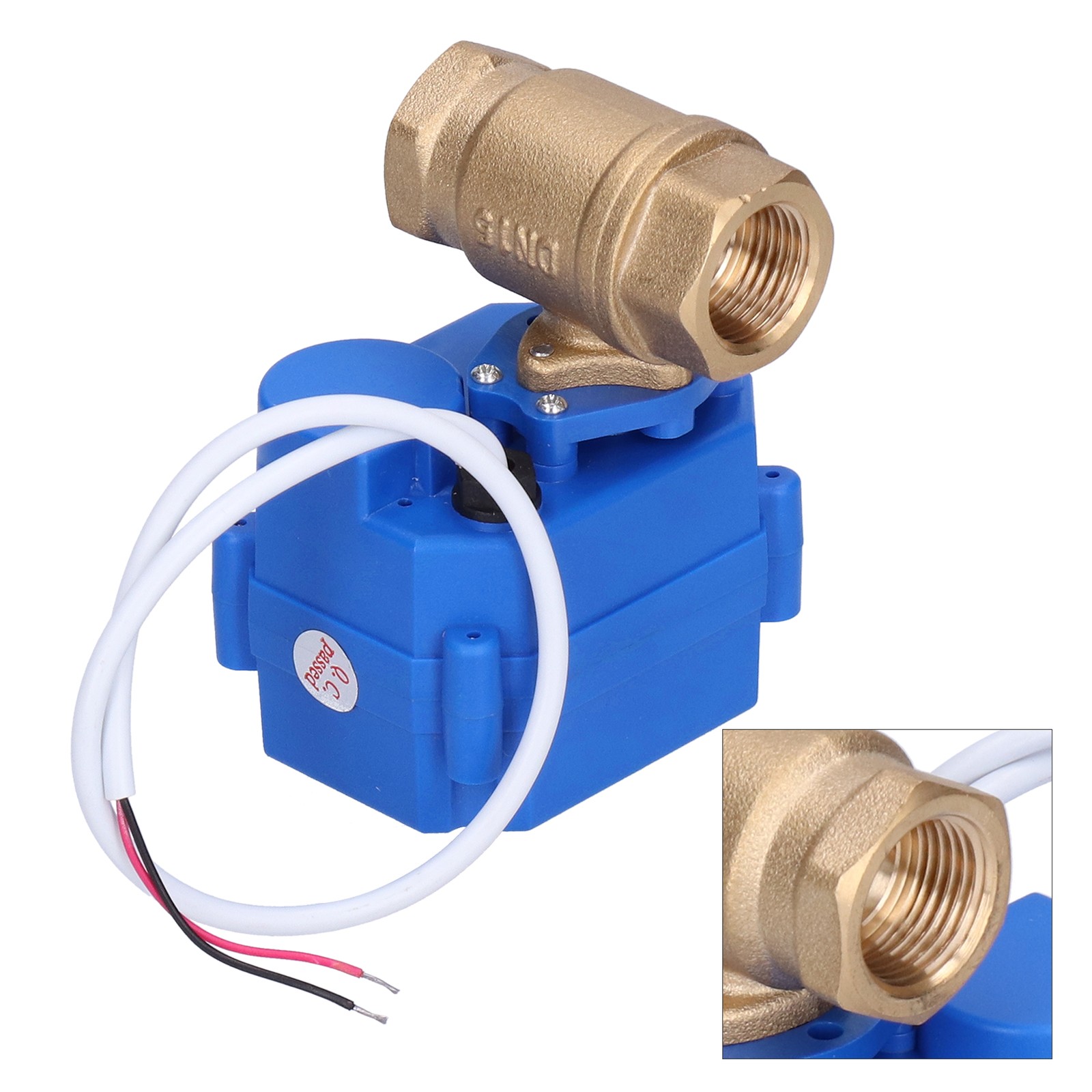 NEW Micro Motorized Ball Valve Straight Through Brass Industrial Equipment For