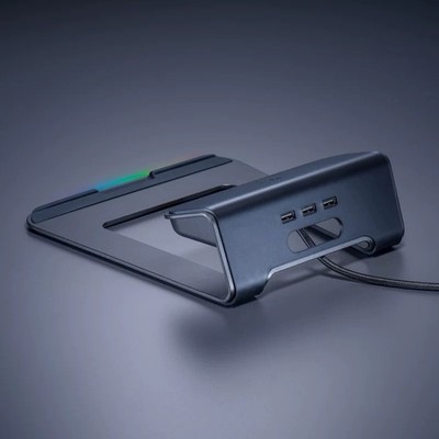 Razer Laptop Stand Chroma V2: USB C Hub with 4K HDMI, 2 USB 3.1, PD 100W