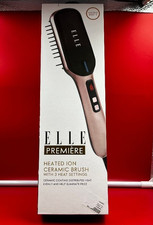 ELLE Premiere Heated Ion Ceramic Brush Hair Straightening EL8520-BLK