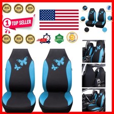 Stylish All-in-one Butterfly Car Seat Covers In Mint Blue - Transform Your Ride