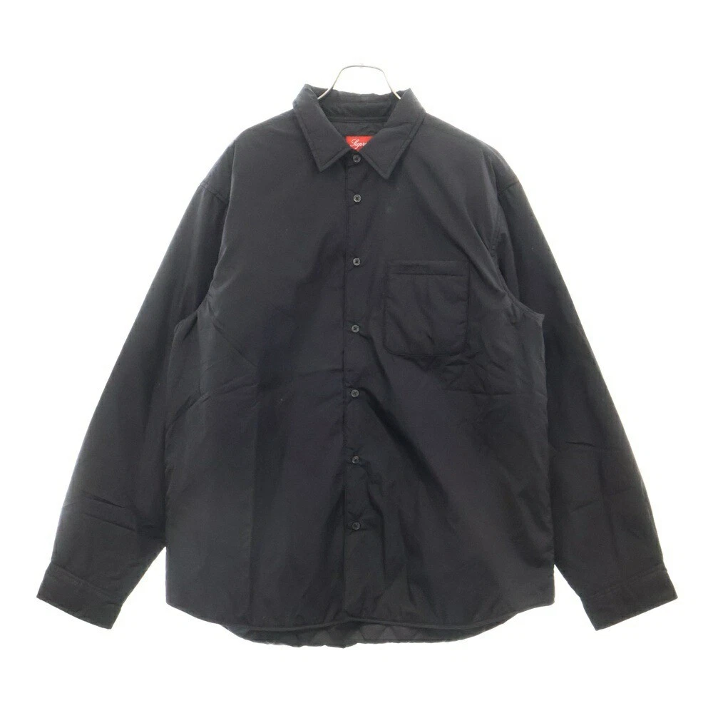 Veste noire chemise rembourrée nylon Supreme taille L 22Aw FkO80