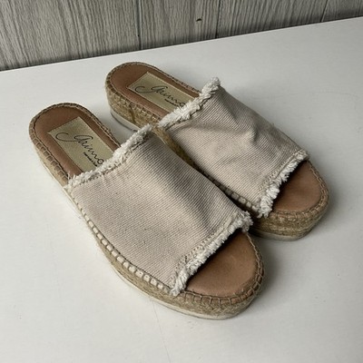 EU 37 Women's US 7 GAIMO BEIGE Platform Espadrille Sandals Open Toe - LIGHT WEAR
