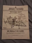 1984 Kenner Star Wars Power Of The Force Tatooine Skiff - ORIGINAL Instructions