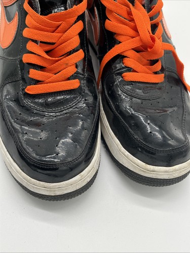Size 11 - Nike Air Force 1 Premium Halloween Skeleton Embroidered Orange Black - Picture 5 of 17