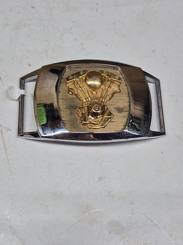 Shovelhead V-Twin Motorcycle Engine Belt Buckle | Biker Design | 1970s–1980s