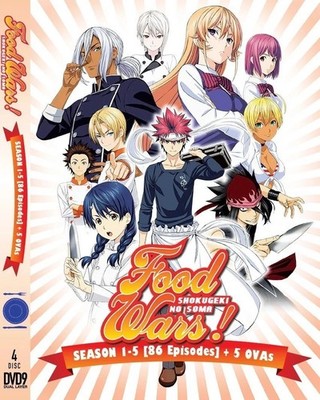 Anime DVD Food Wars! Shokugeki no Soma Seasons 1 5 + OVAs English Audio Complete