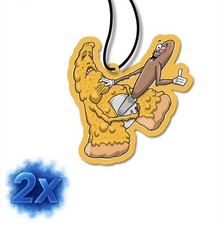 2x Lustige Pizza Duftbaum/Auto Lufterfrischer/Watermelon