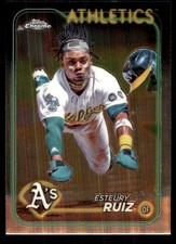 Esteury Ruiz 2024 Topps Chrome #241 Athletics MLB READ FREE SHIP AutographDen
